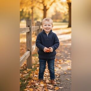 Cat & Jack Kids' Navy Blue Shawl Collar Sweater - Size 3T